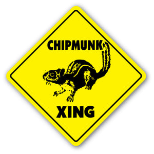 Chipmunk Crossing Vinyl Decal Sticker