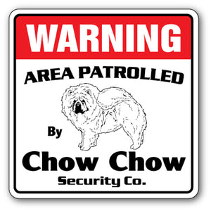 Chow Chow Security Vinyl Decal Sticker