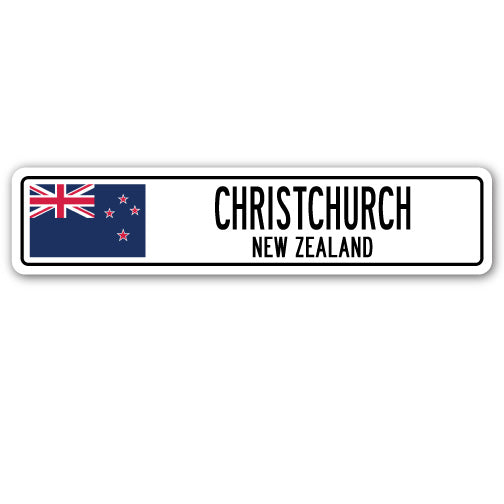 Christchurch, New Zealand Street Vinyl Decal Sticker