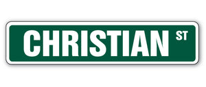 Christian Street Vinyl Decal Sticker