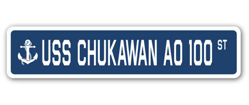 USS Chukawan Ao 100 Street Vinyl Decal Sticker