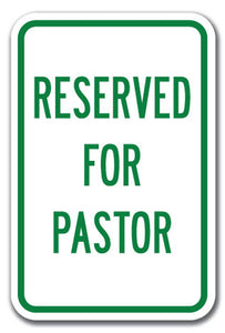 Reserved For Pastor