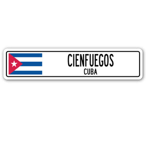 Cienfuegos, Cuba Street Vinyl Decal Sticker