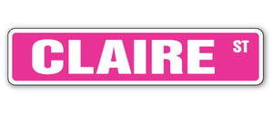 Claire Street Vinyl Decal Sticker