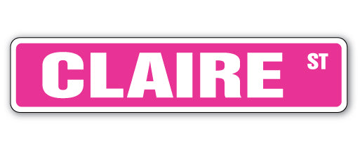 Claire Street Vinyl Decal Sticker