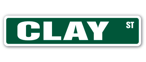 CLAY Street Sign