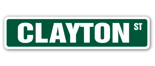 CLAYTON Street Sign