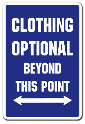 Clothing Optional Parking Vinyl Decal Sticker