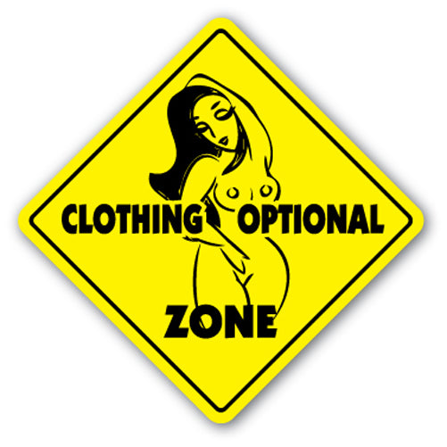 Clothing Optional Zone Vinyl Decal Sticker