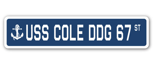 USS Cole Ddg 67 Street Vinyl Decal Sticker