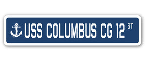 USS Columbus Cg 12 Street Vinyl Decal Sticker