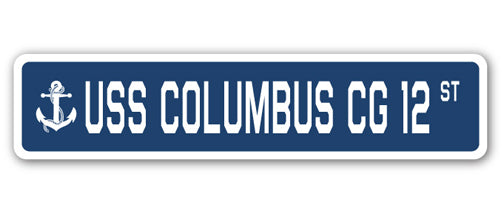 USS Columbus Cg 12 Street Vinyl Decal Sticker