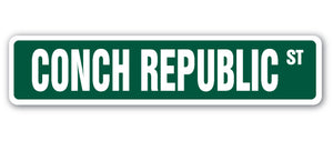 Conch Republic Street Vinyl Decal Sticker