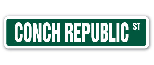 Conch Republic Street Vinyl Decal Sticker