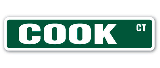 COOK Street Sign