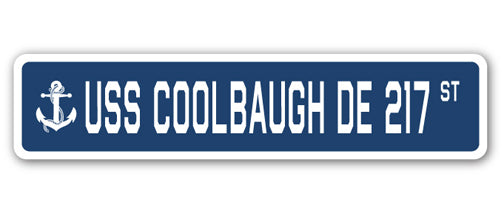 USS COOLBAUGH DE 217 Street Sign
