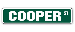 COOPER Street Sign