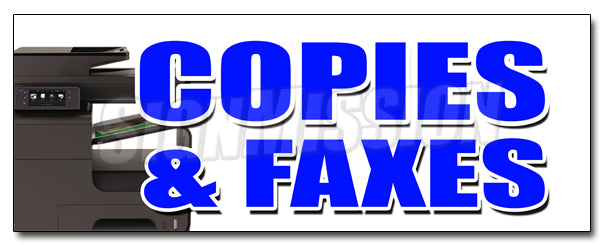 Copies & Faxes Decal