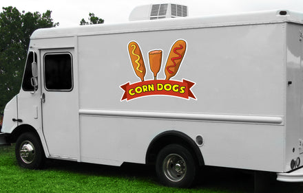 Corn Dogs Die Cut Decal