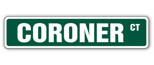 Coroner Street Vinyl Decal Sticker