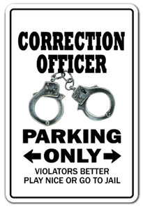 Correction Officer Parking Vinyl Decal Sticker