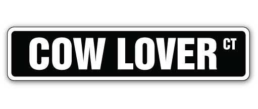 Cow Lover Street Vinyl Decal Sticker