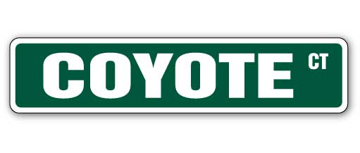 Coyote Street Vinyl Decal Sticker