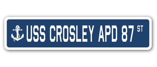 USS Crosley Apd 87 Street Vinyl Decal Sticker