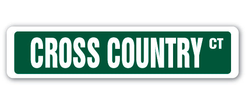 Cross Country Street Vinyl Decal Sticker