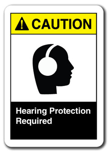 Caution Sign - Hearing Protection Required