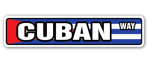 Cuban Flag Street Vinyl Decal Sticker