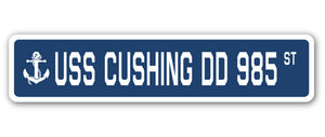 USS Cushing Dd 985 Street Vinyl Decal Sticker