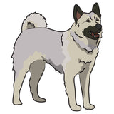 Norwegian Elkhound Dog Decal