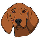 Redbone Coonhound Dog Decal