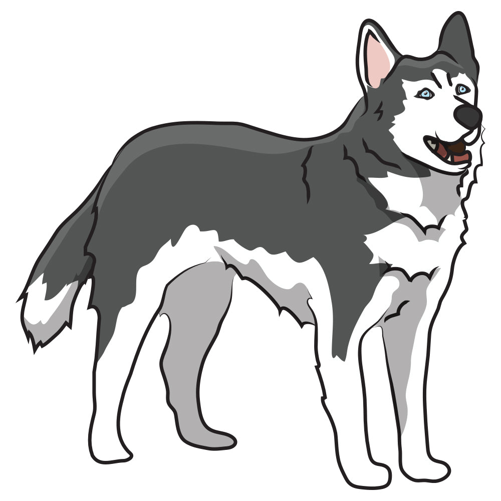 Siberian Husky Dog Decal