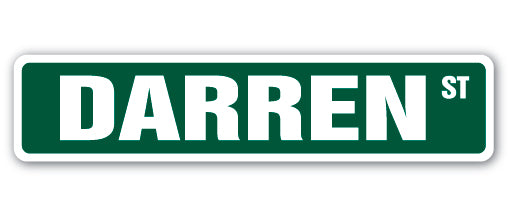 DARREN Street Sign