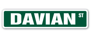 DAVIAN Street Sign