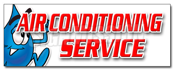 Air Conditioning Service Decal