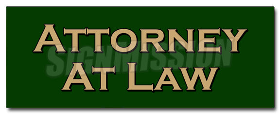 Attorney At Law Decal