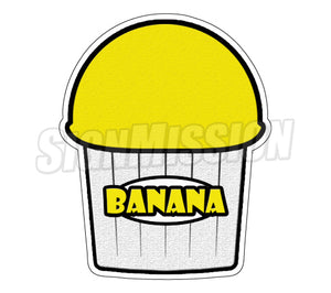 Banana Flavor Die Cut Decal