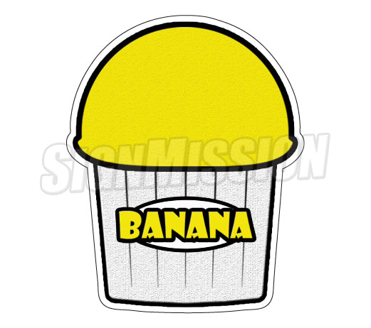Banana Flavor Die Cut Decal