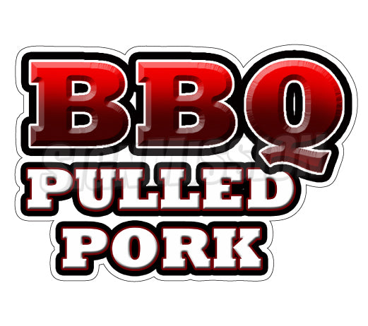 Bbq Pulled Pork Text Decal