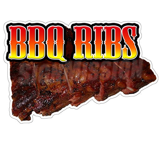 Bbq Ribs Die Cut Decal