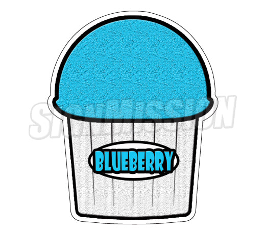 Blueberry Flavor Die Cut Decal