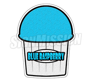 Blue Raspberry Flavor Die Cut Decal