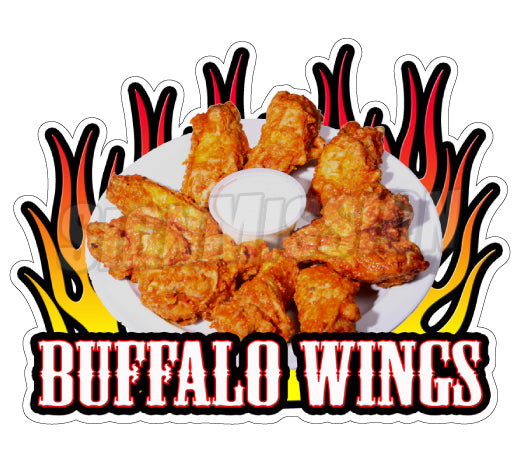 Buffalo Wings Die Cut Decal