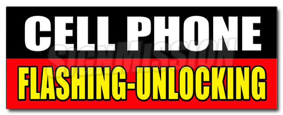 Cell Phone Flashing Unlock Decal