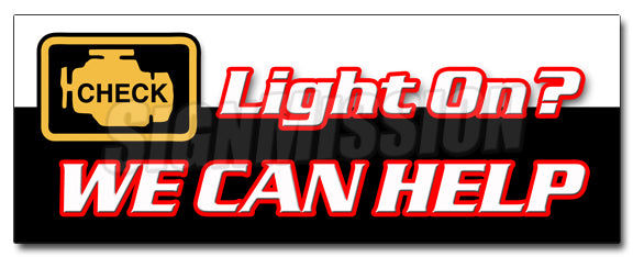 Check Engine Light Decal