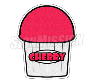 Cherry Flavor Die Cut Decal