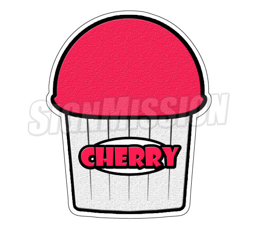 Cherry Flavor Die Cut Decal